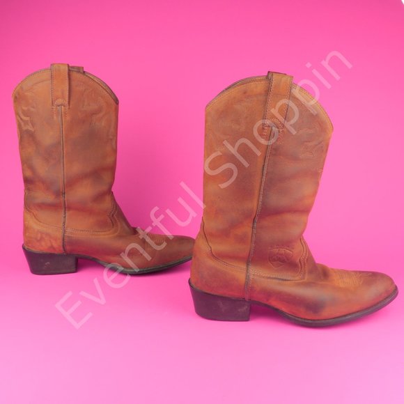 Ariat Stampede Heritage Leather Western Boots in Brown Size 9.5 D - Picture 3 of 12